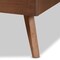 Baxton Studio Saki Mid-Century Modern Walnut Brown Finished Wood Queen Size Platform Bed 186-11136-9408-Zoro - alternate 4